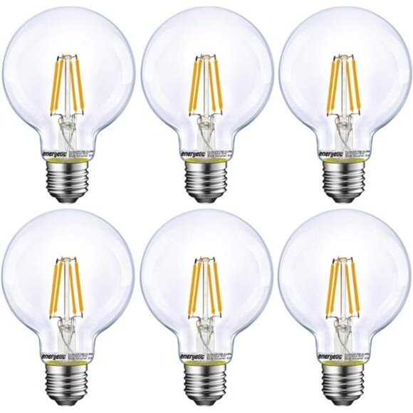 Dimmable LED Globe Light Bulb, G25 LED Vintage Light Bulb, 60W Equivalent - Picture 1 of 8